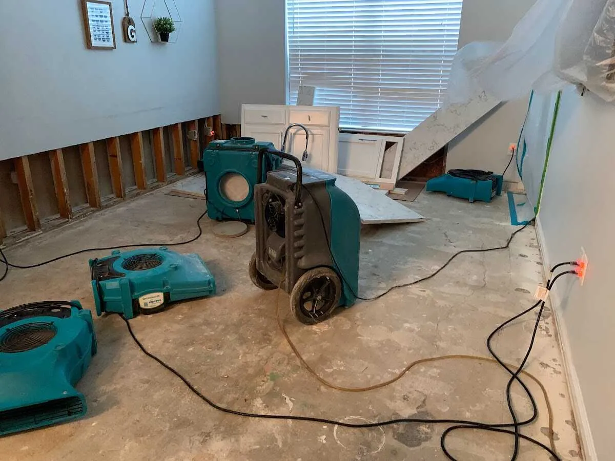 Dehumidifier in flood-cut room for Water Extraction & Removal in Margate City